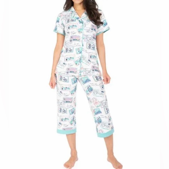 munki munki Other - NWT Munki Munki Ladies' 2-piece Postcard Capri Pajamas SZ S
